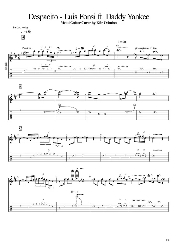 Tabs Kfir_Despacito - Metal - Luis Fonsi