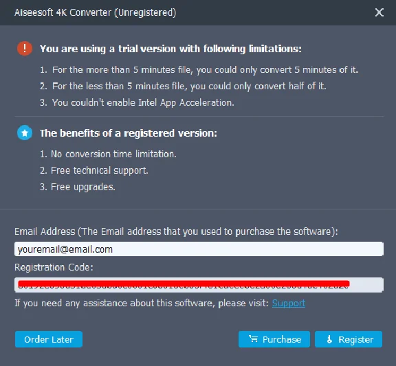 ✴️ Aiseesoft 4K Converter 🔑 1 Year Registration Code