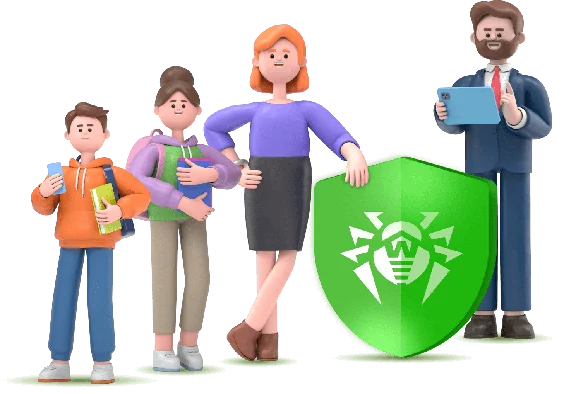 Dr.Web Family Security: 1 главное и 1 зависимое устр.