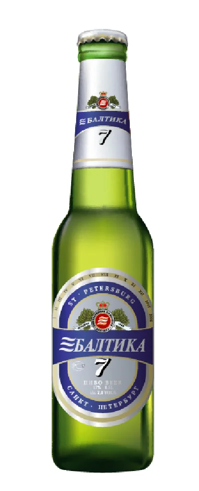 Beer "Baltika-7." Vector Image.