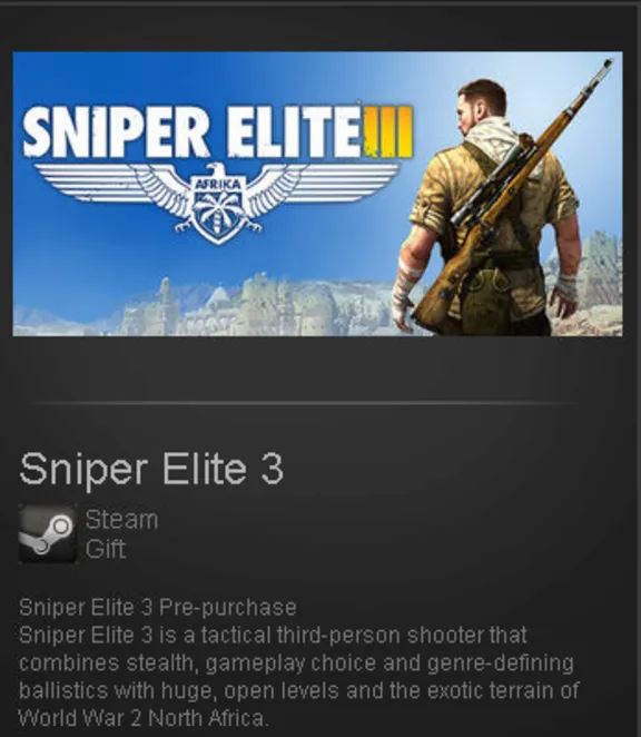 Sniper Elite 3 (Steam Gift / Region Free)