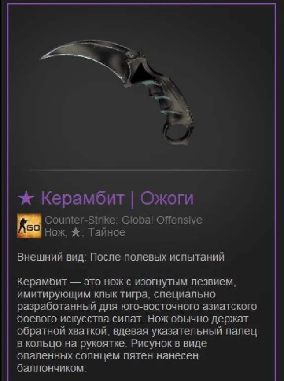 KARAMBIT | Burns (KARAMBIT) FT