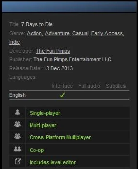 7 Days to Die - Steam Gift - Region Free (ROW)