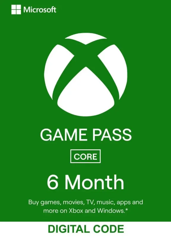 🔑 XBOX Game Pass Core 6 Months✅🅿PayPal