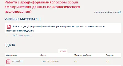 Работа с googl-формами.Итоговый тест Синергия/МТИ 2024г