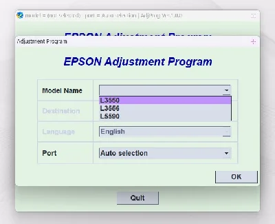 EPSON AdjProg Reset L3550 L3556 L5590