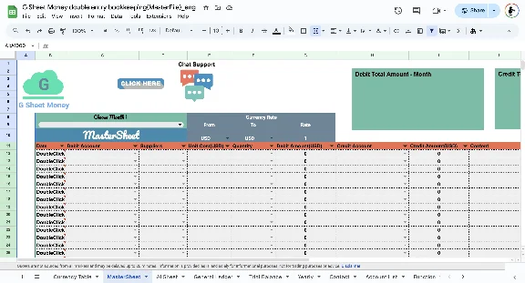 G Sheet Money(Accounting File) - ComplexVersion
