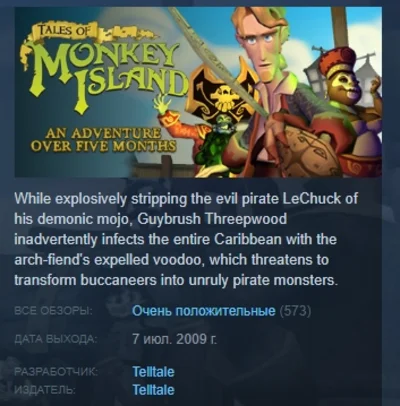 Tales of Monkey Island Complete STEAM KEY КЛЮЧ ЛИЦЕНЗИЯ