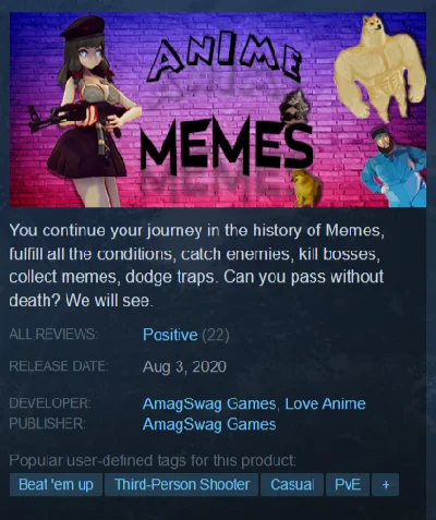 Anime Memes (Steam Key/Region Free/ВЕСЬ МИР) + 🎁