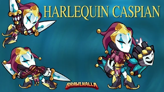 🔥BRAWLHALLA✦KEY✦HARLEQUIN CASPIAN SKIN✦ CODE