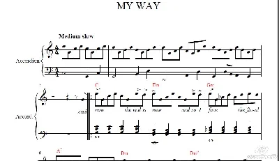 My Way ноты для аккордеона ( Фрэнк Синатра)