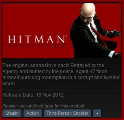 Hitman: Absolution™ (Steam gift / ROW / Region free)