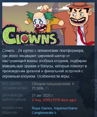Clowns(Steam Key/Region Free/Global) + 🎁