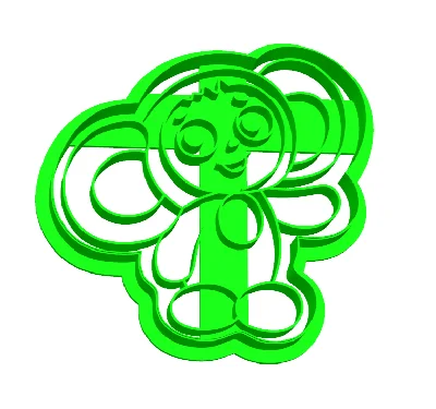 Cutting for gingerbread "Cheburashka" height 10 cm