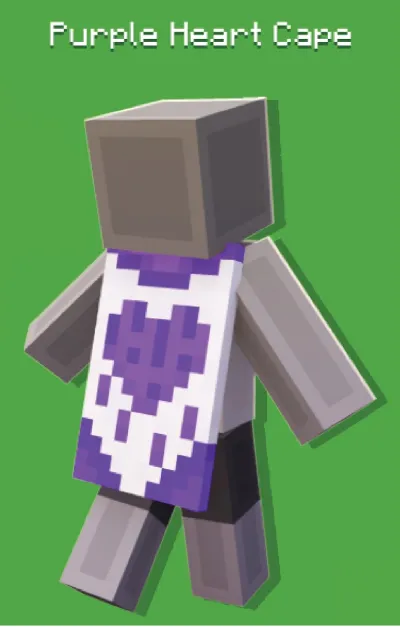 MINECRAFT【Purple Heart Cape】SKIN | CODE | JAVA &BEDROCK