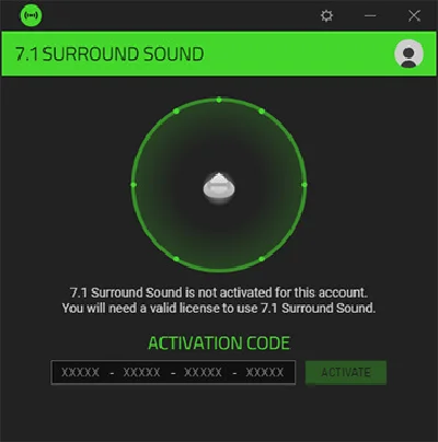 Razer 7.1 Surround sound Activation Key