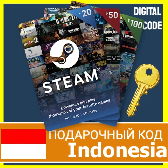 ⭐GIFT CODE⭐ 🇨🇱 Indonesia STEAM GIFT CARD WALLET IDR