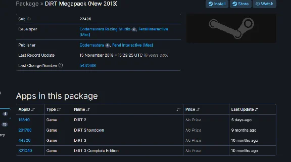 DiRT Megapack (DiRT 2+DiRT 3) STEAM Gift - Global