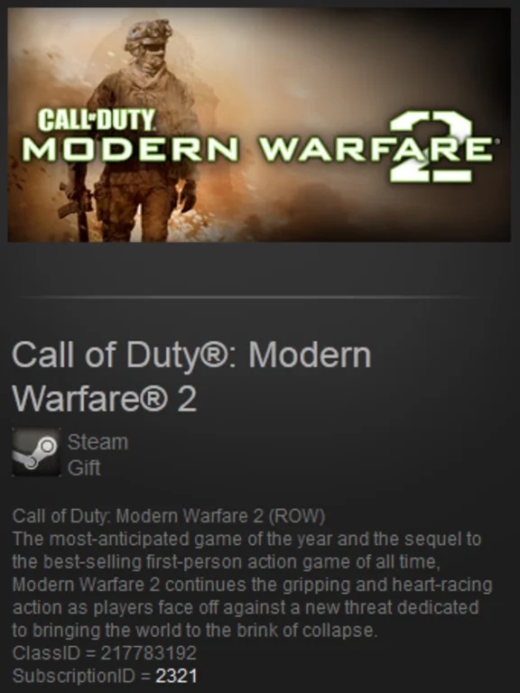 Call of Duty: Modern Warfare 2 -Steam Gift Region Free