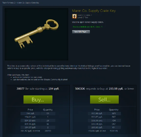 🔑Mann Co. Supply Crate Key for 1.75$🔑 Fast Delivery⚡