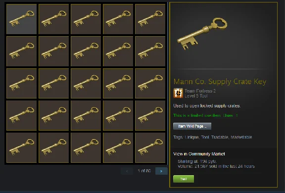 🔑Mann Co. Supply Crate Key for 1.75$🔑 Fast Delivery⚡