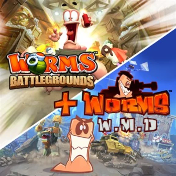🔑 WORMS BATTLEGROUNDS + WORMS W.M.D 🔥 XBOX  KEY