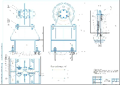 Drive sprocket support. Assembly drawing and joint vent