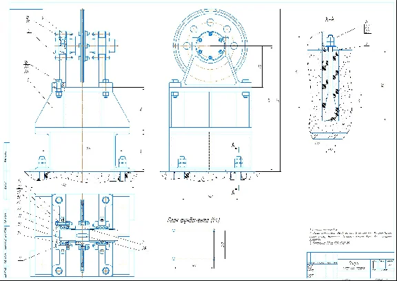 Drive sprocket support. Assembly drawing and joint vent