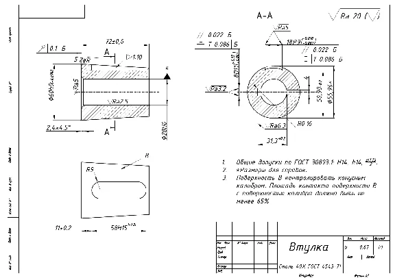 Technological process for manufacturing the bushing par