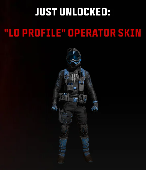 🔑Blue MONSTER ENERGY |MW3|LO PROFILE" OPERATOR SKIN