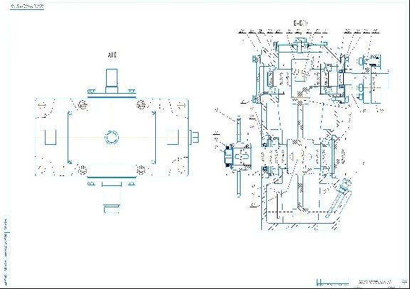 Helical helical vertical gearbox