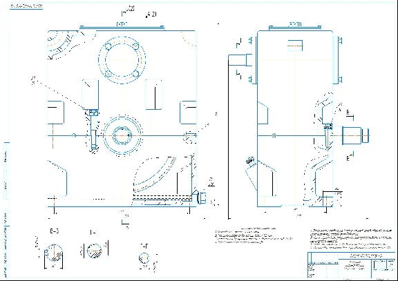 Helical helical vertical gearbox