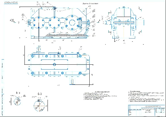 Two-stage cylindrical helical gearbox