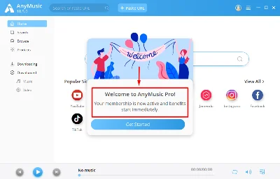 📐 AmoyShare AnyMusic Windows  📋 Аккаунт