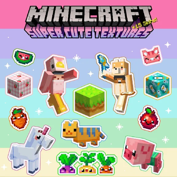 Minecraft Super Cute Texture Pack✅PSN✅PS4✅PLAYSTATION