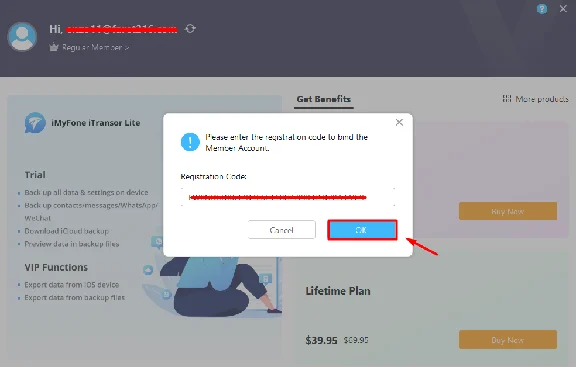 ♾️ iMyFone iTransor Lite 🔑 1 Year Registration Code