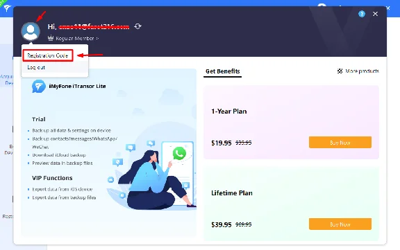 ♾️ iMyFone iTransor Lite 🔑 1 Year Registration Code