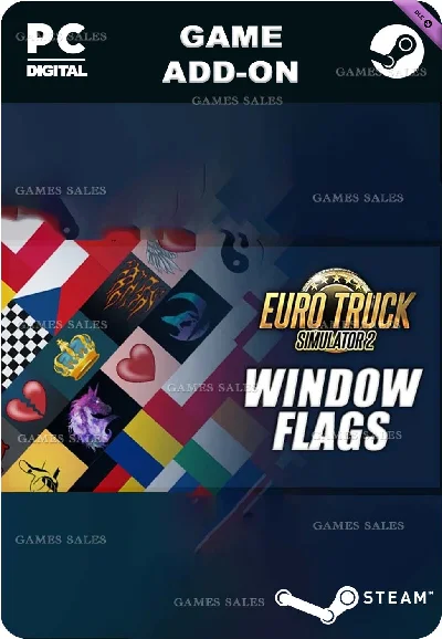 ✅💙EURO TRUCK SIMULATOR 2 - WINDOW FLAGS💙STEAM GIFT🤖