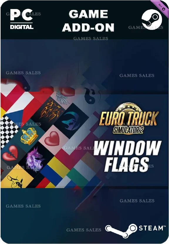 ✅💙EURO TRUCK SIMULATOR 2 - WINDOW FLAGS💙STEAM GIFT🤖