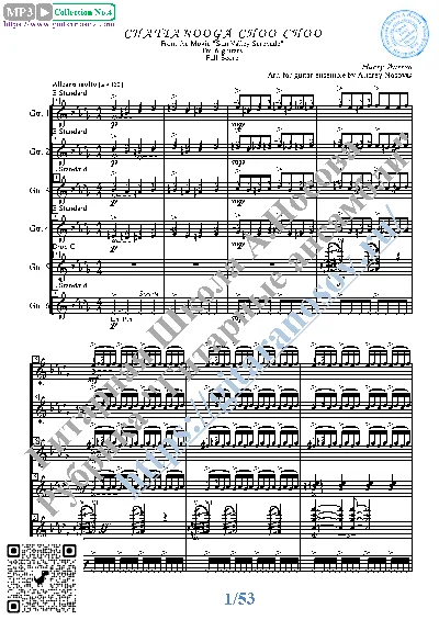 Chattanooga Choo Choo (Sheet Music for 6 guitars)