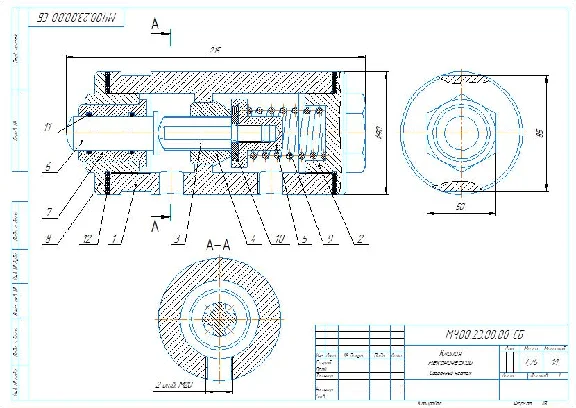 MCh00.23.00.00 mechanical valve. Assembly and joint ven