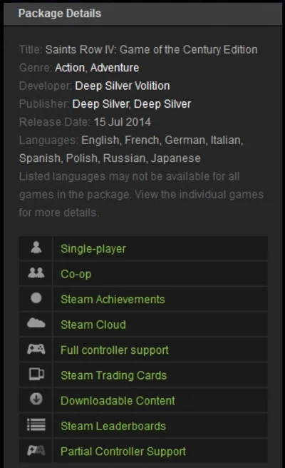 Saints Row IV: Game of the Century Edition (ROW) gift