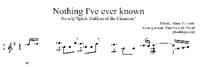 Nothing I´ve ever known-notes and tabs for guitar