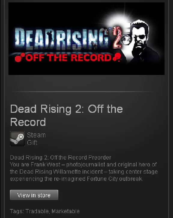 Dead Rising 2 Off the Record - STEAM Gift ROW / GLOBAL