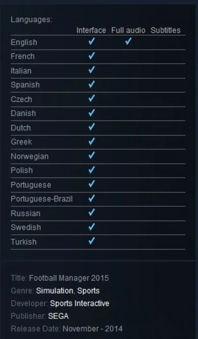 Football Manager 2015 Steam RU/CIS