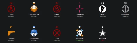 A set of cards Counter-Strike Global Offensive (CS GO)