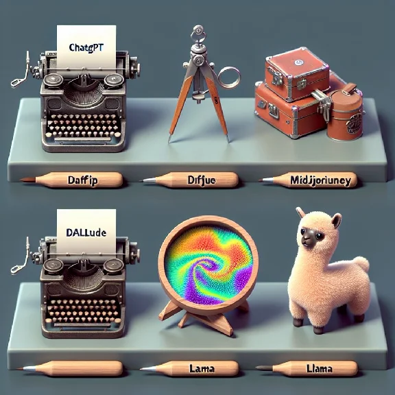 ChatGPT, Midjoruney, DALL·E, Stable Diffusion, LLAMA 50