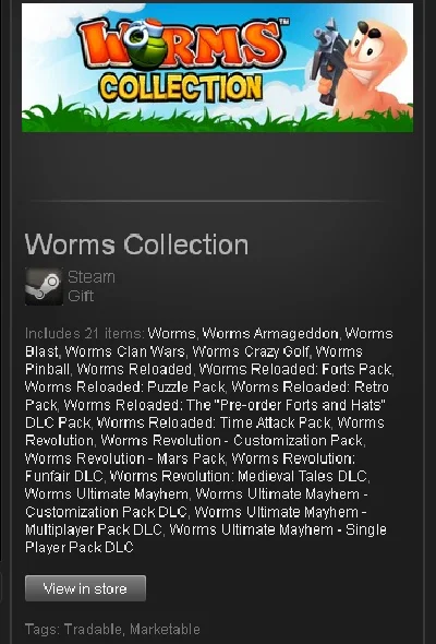 Worms Collection - STEAM Gift - Region Free / ROW