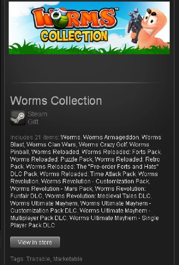 Worms Collection - STEAM Gift - Region Free / ROW