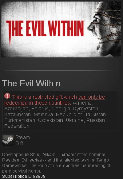 The Evil Within (Stem Gift RU+CIS)